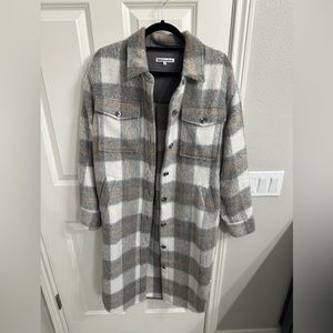 Reformation - Plaid Print Jacket (brown and grey color) Size Small